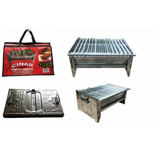 ÇINAR PRATİK KATLANIR MANGAL-TAŞIMA ÇANTA HEDİYELİ