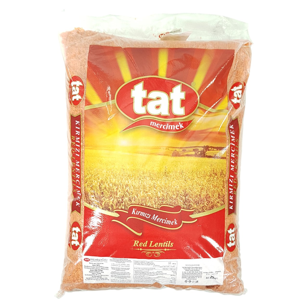 TAT KIRMIZI FUTBOL MERCİMEK  İTHAL 25 KG