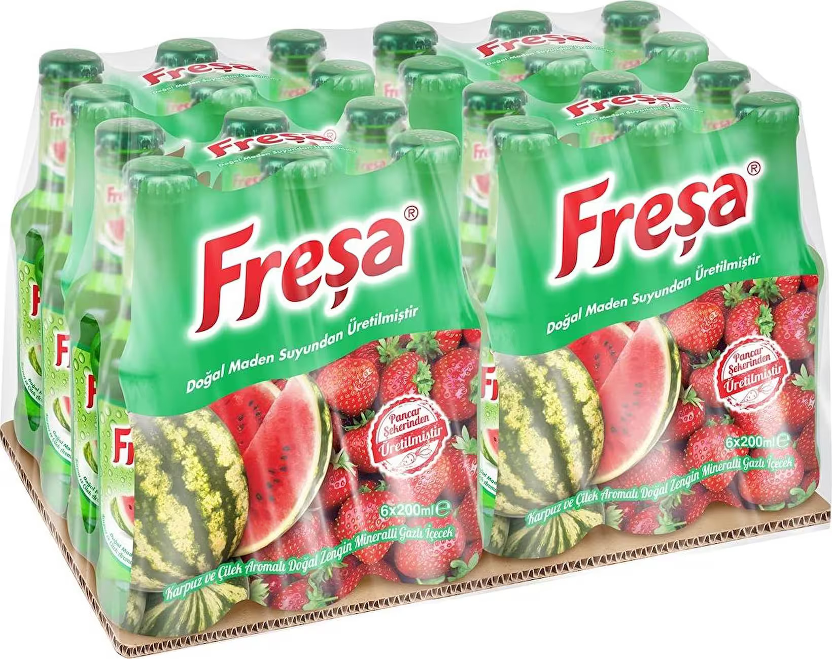 FREŞA KARPUZ ÇİLEK AROM.MADEN SUYU 200 ML (24 ADET)