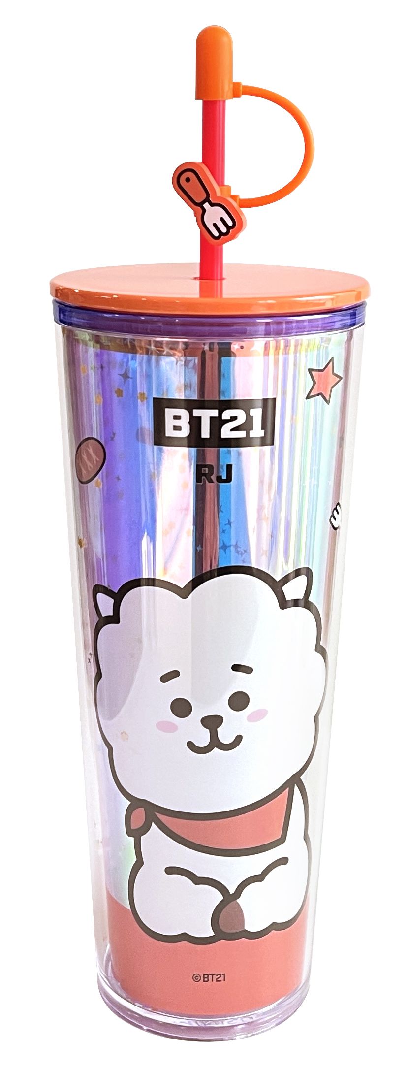 BT21 Lisanslı Çift Cidarlı Pipetli Şişe (800ml) - 