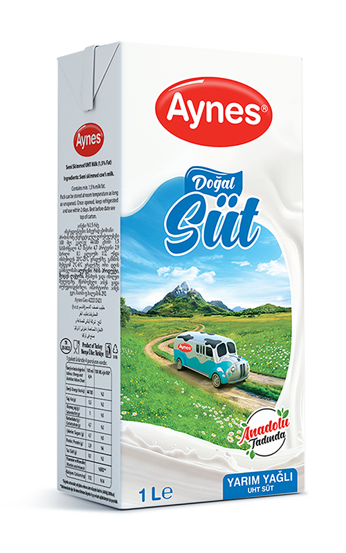 AYNES 1 LT YARIM YAĞLI UHT SÜT