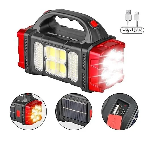 HURRY BOLT HB-2678/25W SOLAR EL FENERİ-RED
