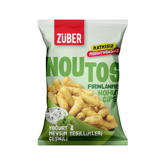  ZÜBER Noutos Nohut Cipsi Mevs.Yeşillik 55gr (1 ADET)
