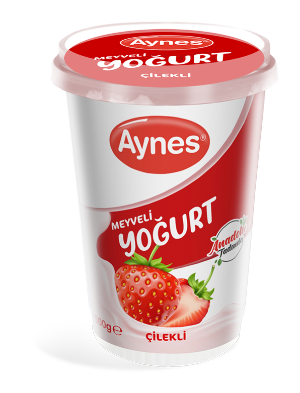 AYNES 500 GR MEYVELİ YOĞURT ÇİLEK