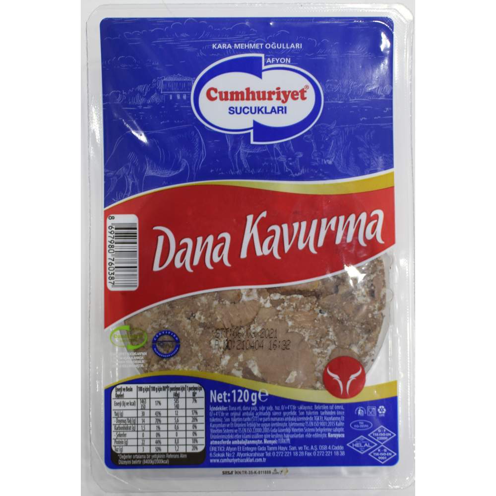 CUMHURİYET DİLİMLİ KAVURMA 90 GR