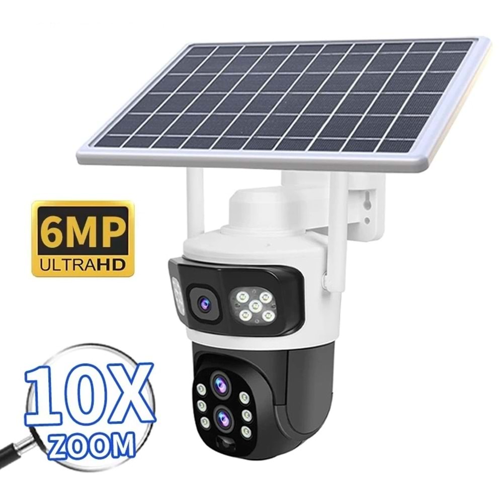 PULNİX PLX-4013 IPC GÜNEŞ PANELLİ 4G  ÇİFT KAMERA