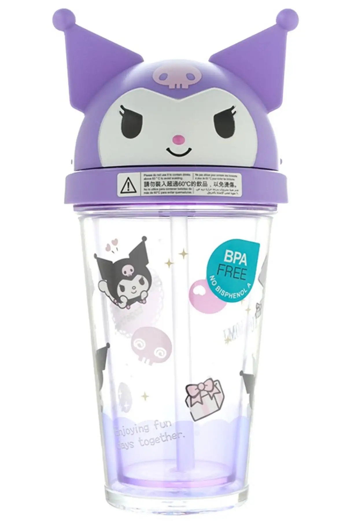 Sanrio Lisanslı Plastik Suluk (320Ml) - Kuromi - M