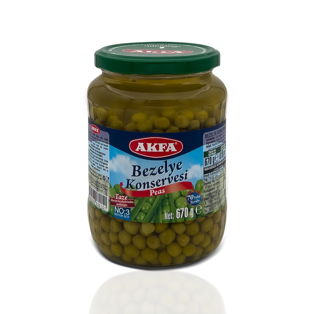 Akfa Bezelye Konserve Cam 670 GR