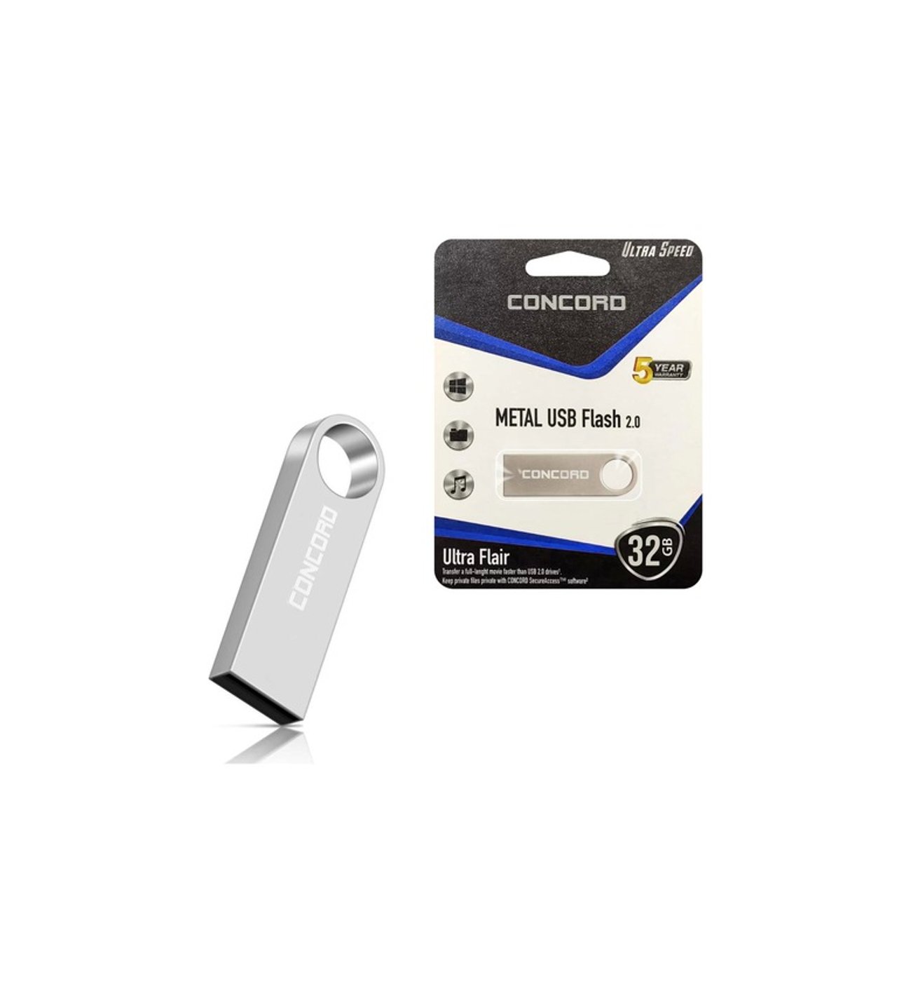 CONCORD C-U32 32GB USB 2.0 METAL ULTRA FLAİR FLASH