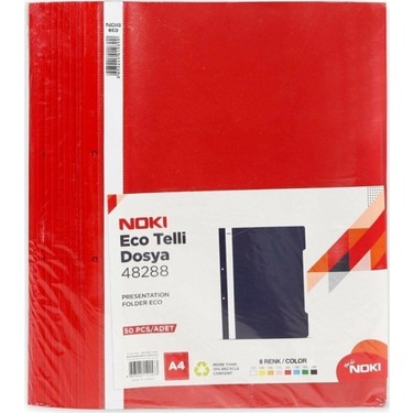 NOKİ KIRMIZI 50'Lİ EKO TELLİ DOSYA
