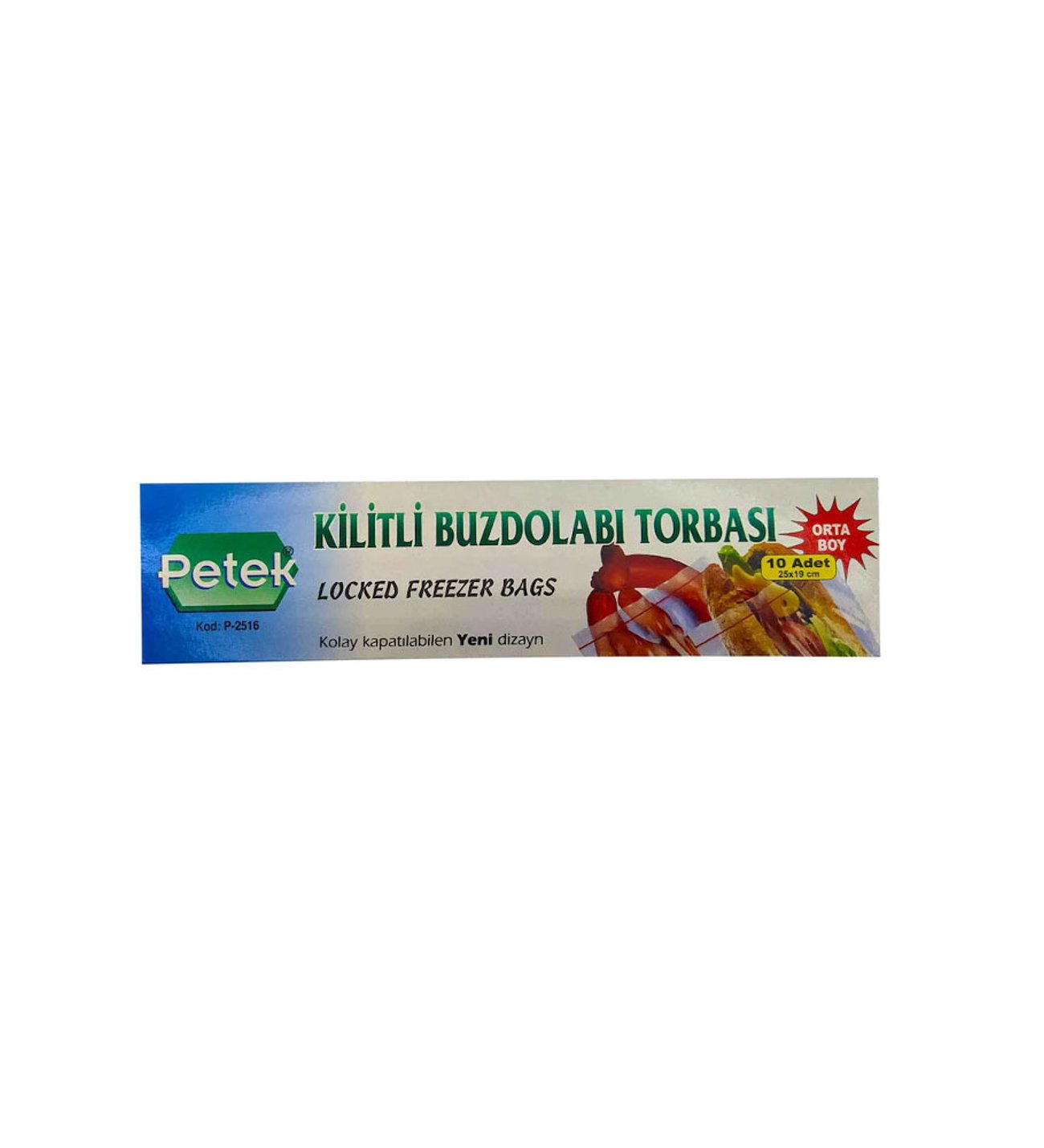  PETEK BUZDOLABI POŞETİ KİLİTLİ ORTA 10 LU