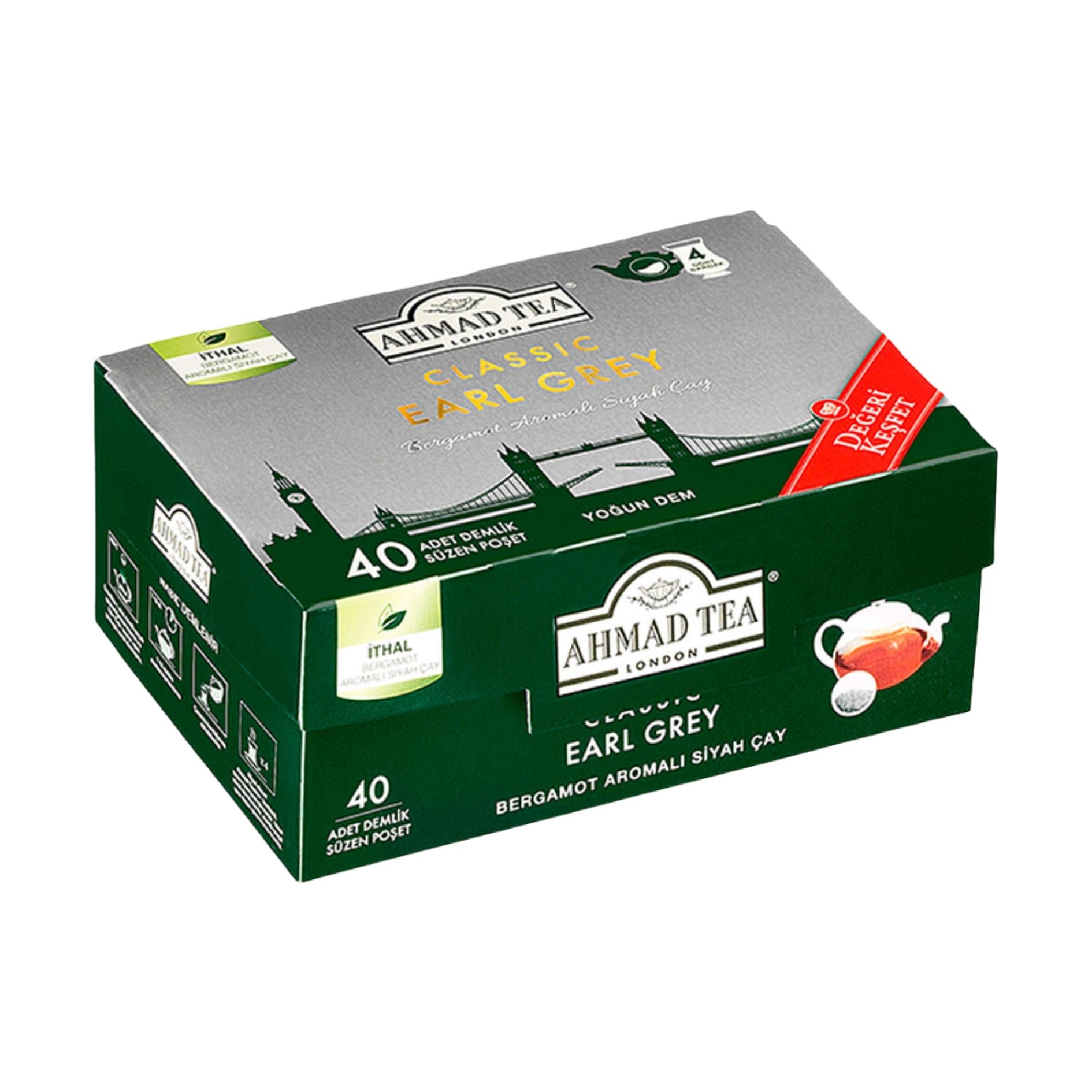 AHMAD TEA CLASSIC EARL GREY 40 DEMLİK ÇAY-2800