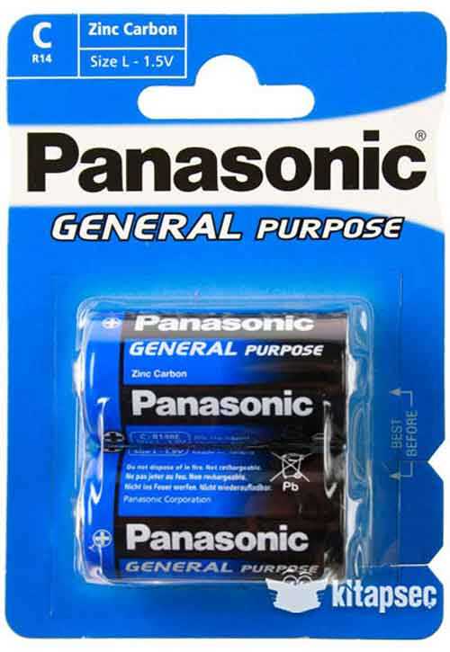 R14BE/2BP PANASONİC MANGANEZ BLISTER ORTA PİL