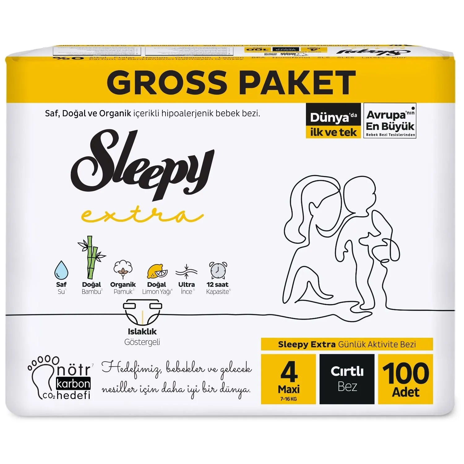 SLEEPY SARI EXTRA GROSS MAXI 100 ADET