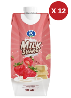 SEK STERILIZE MILKSHAKE 330 ML ÇİLEKLİ 12 ADET