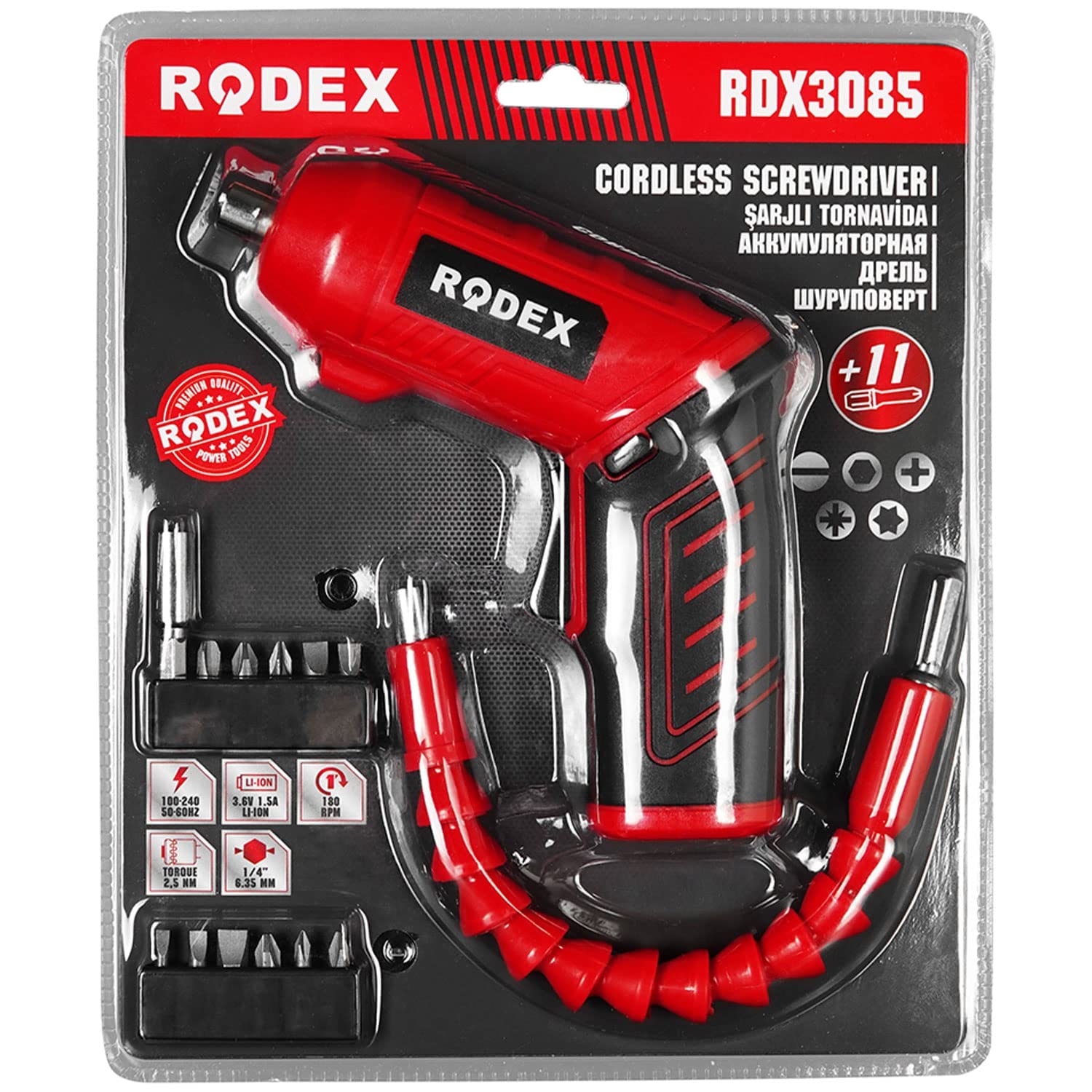 RODEX RDX3085 AKÜLÜ VİDALAMA 3.6V-1.5Ah LION