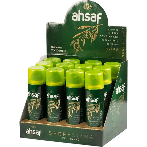 AHSAF NATUREL SIZMA ZEYTİNYAĞI 200 ML SPREY 12'Lİ