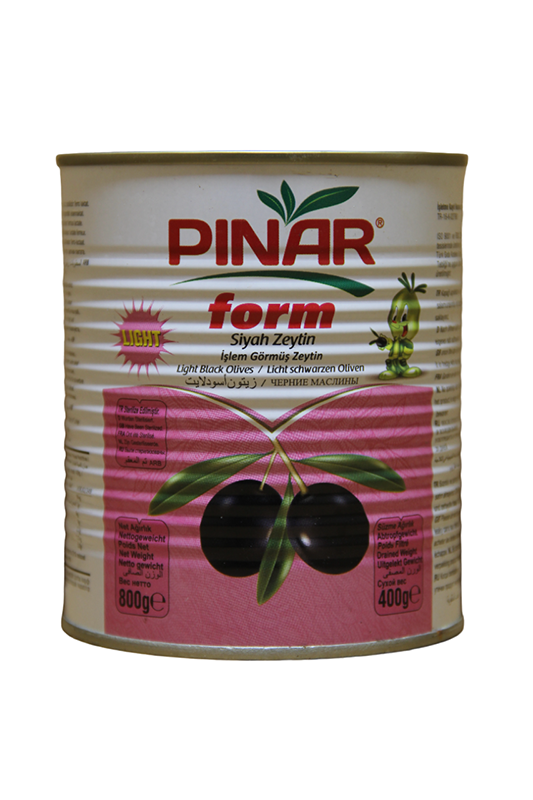 PINAR FORM 1/1 TNK 181-200 SALAMURA SİYAH ZEYTİN 400 GR