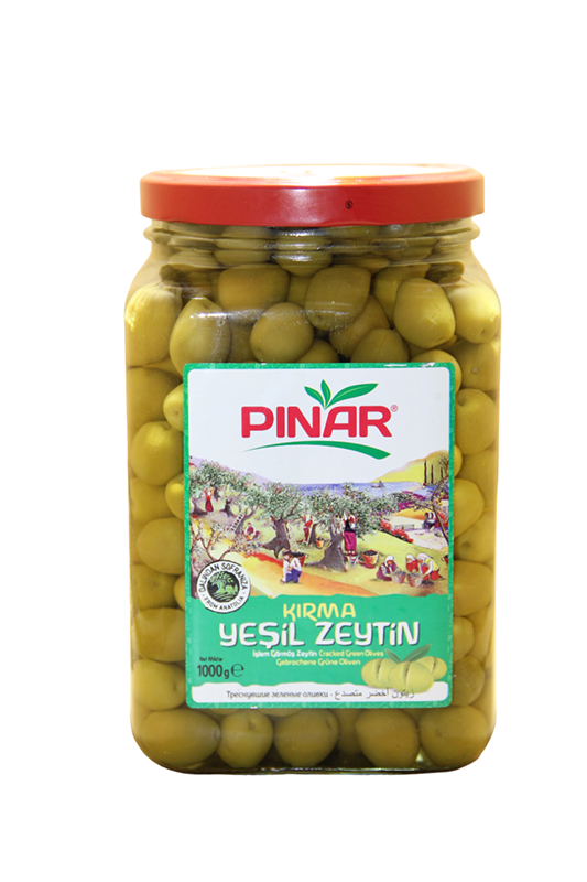 PINAR 1600 cc PET KIRMA YEŞİL ZEYTİN 1000 GR