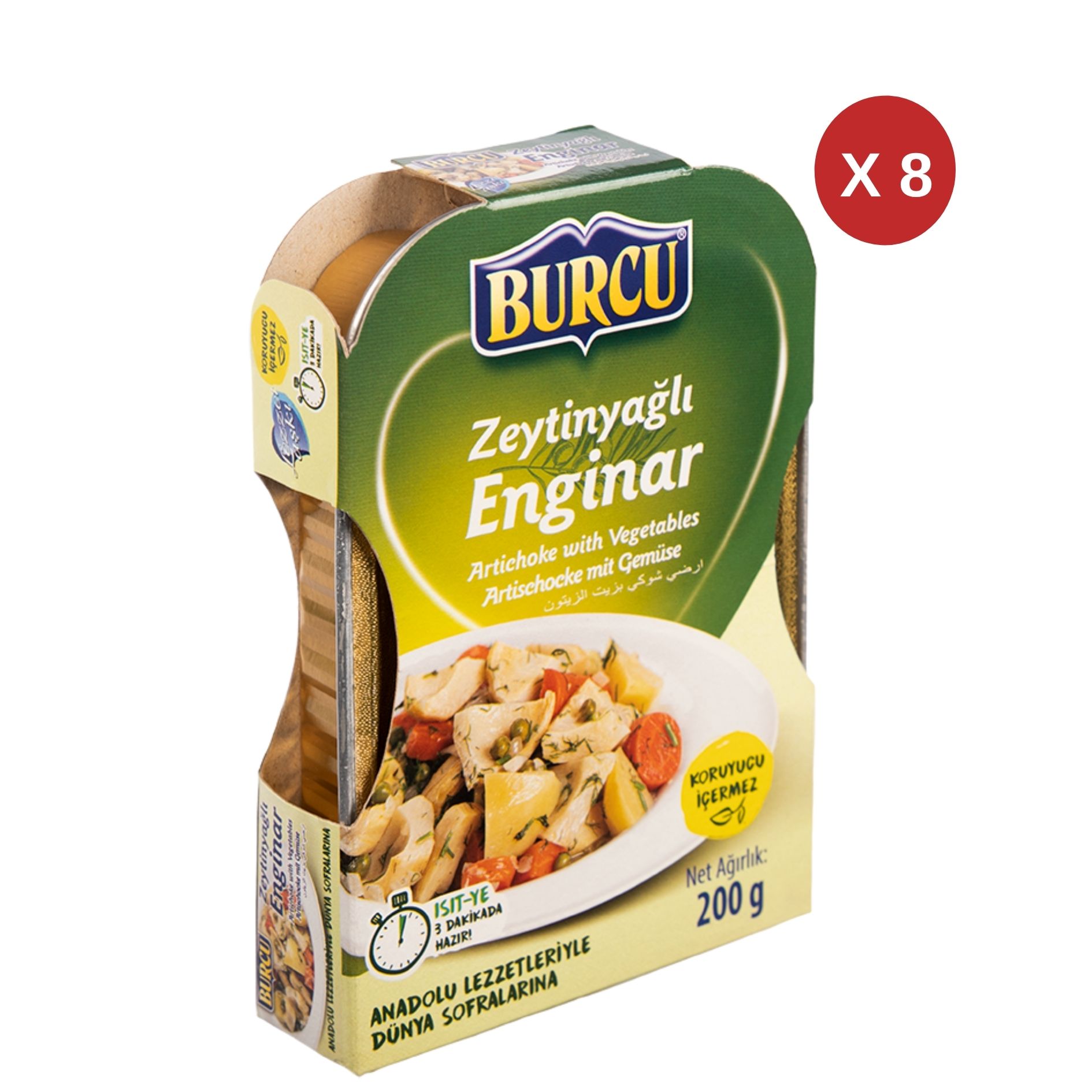 BURCU ZEYTİN YAĞLI (KÜVET) ENGİNAR 200 GR(8 ADET)