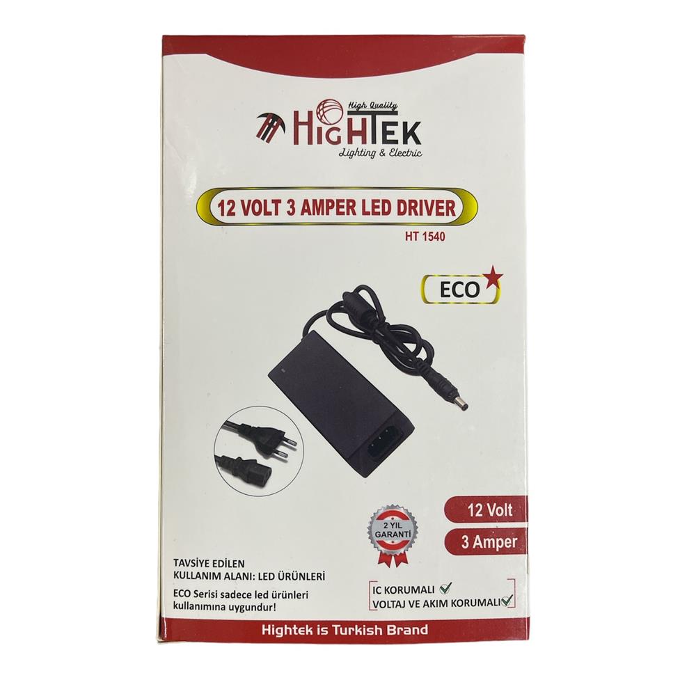 HİGHTEK  HT1540 12 V 3 AMPER ADAPTÖR