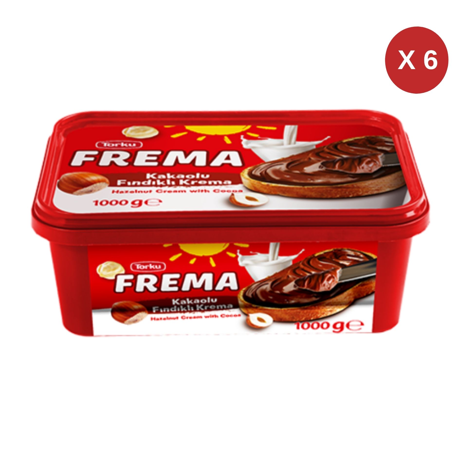 TORKU FREMA KAKAOLU FINDIK KREMASI 1000 GR 6 ADET