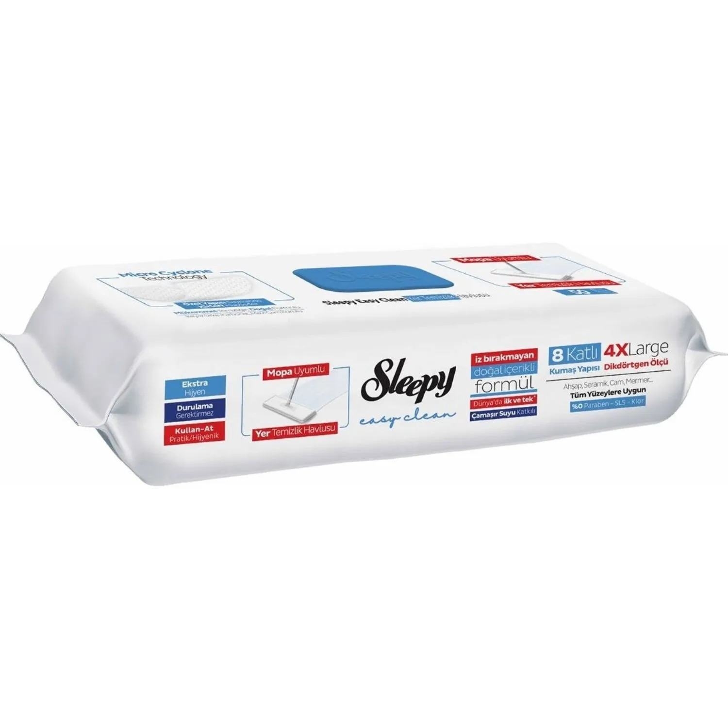 SLEEPY YER TEMİZLİK HAVLU ÇAMAŞIR SUYU MOP 4 XL