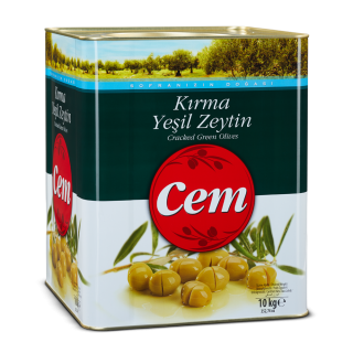 CEM YEŞİL KIRMA ZEYTİN 201-260 10 KG.