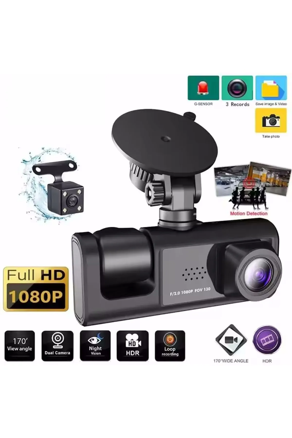 MPİA CC-33 HD 720P 2 İPS EKRAN 3 KAMERA (ÖNİÇARKA)