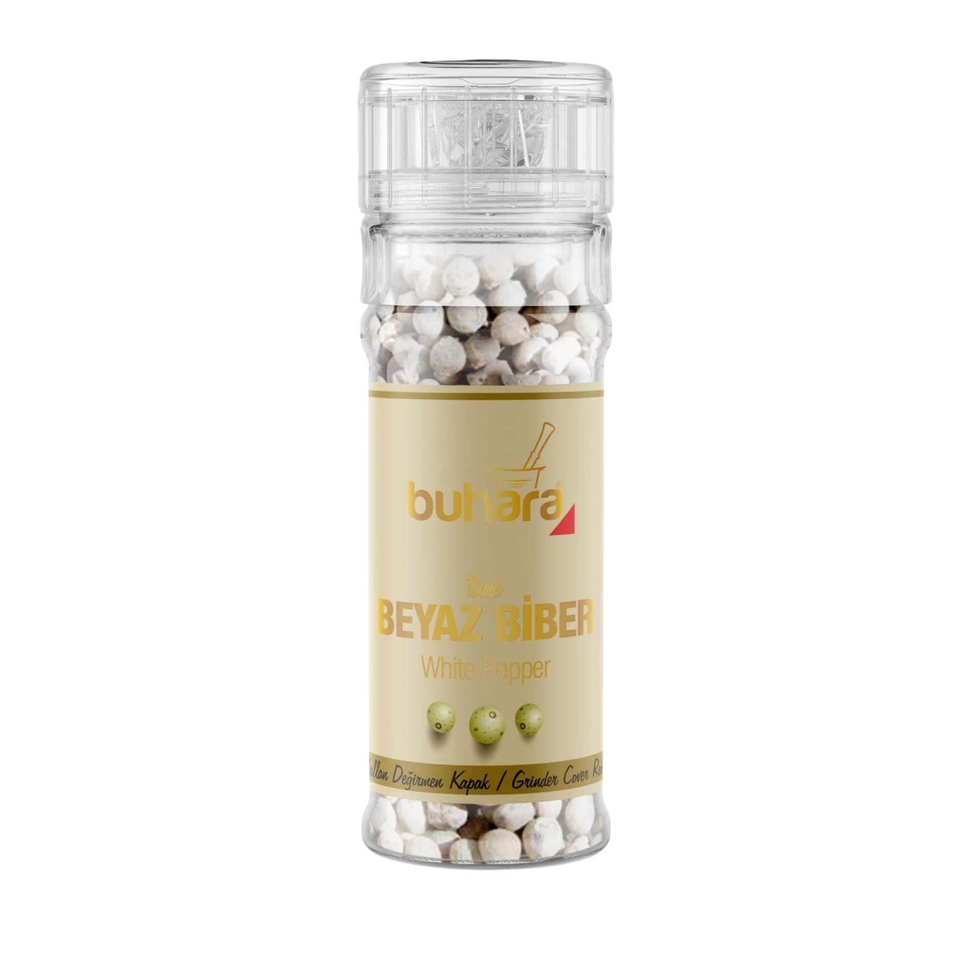 BUHARA BEYAZ BİBER TANE DEĞİRMEN CAM 50 GR