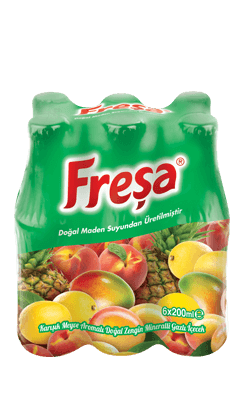 FREŞA KARIŞIK MEYVE AROM.MEDEN SUYU 200 ML (6 ADET)